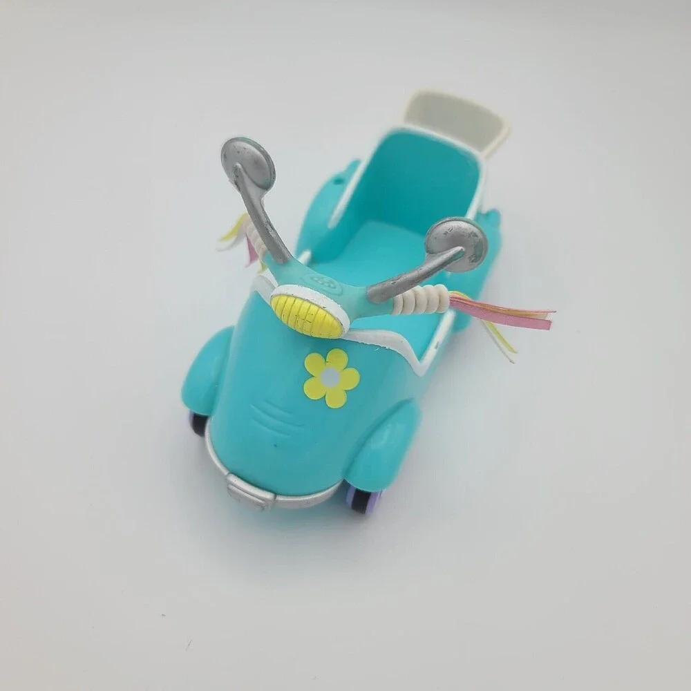 My Little Pony  Scooter Toy 7 Inch Blue Turquoise Ribbons 2004 Hasbro